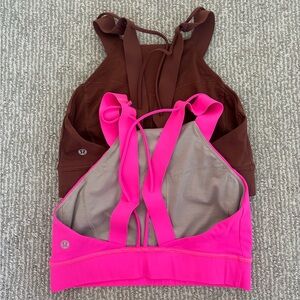 Lululemon Pink and Brown Sports Bras